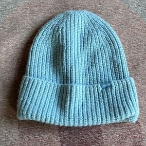 Madewell Fuzzy Soft Gray Blue Purplish Winter Hat